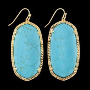 Kendra Scott Danielle Gold Earrings in Turquoise Magnesite